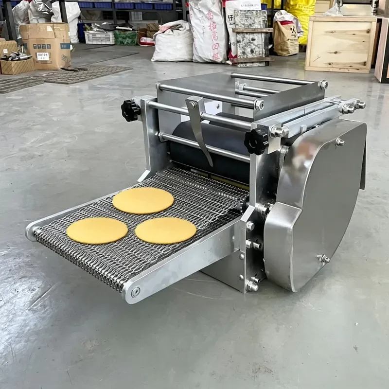 for 220V Electric Stainless Steel 304 Automatic Small Tortilla Making Machine Adjustable Thickness Speed Regulation