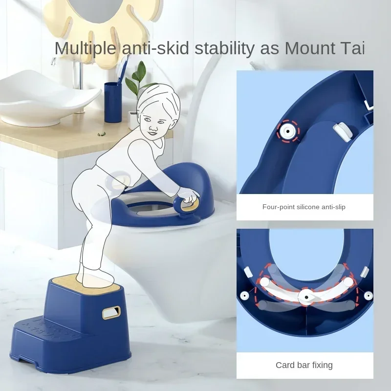 Infants and Children's Toilet Seat Female Baby Boy Cushion Bedpan Ladder Girl Toilet Seat Training