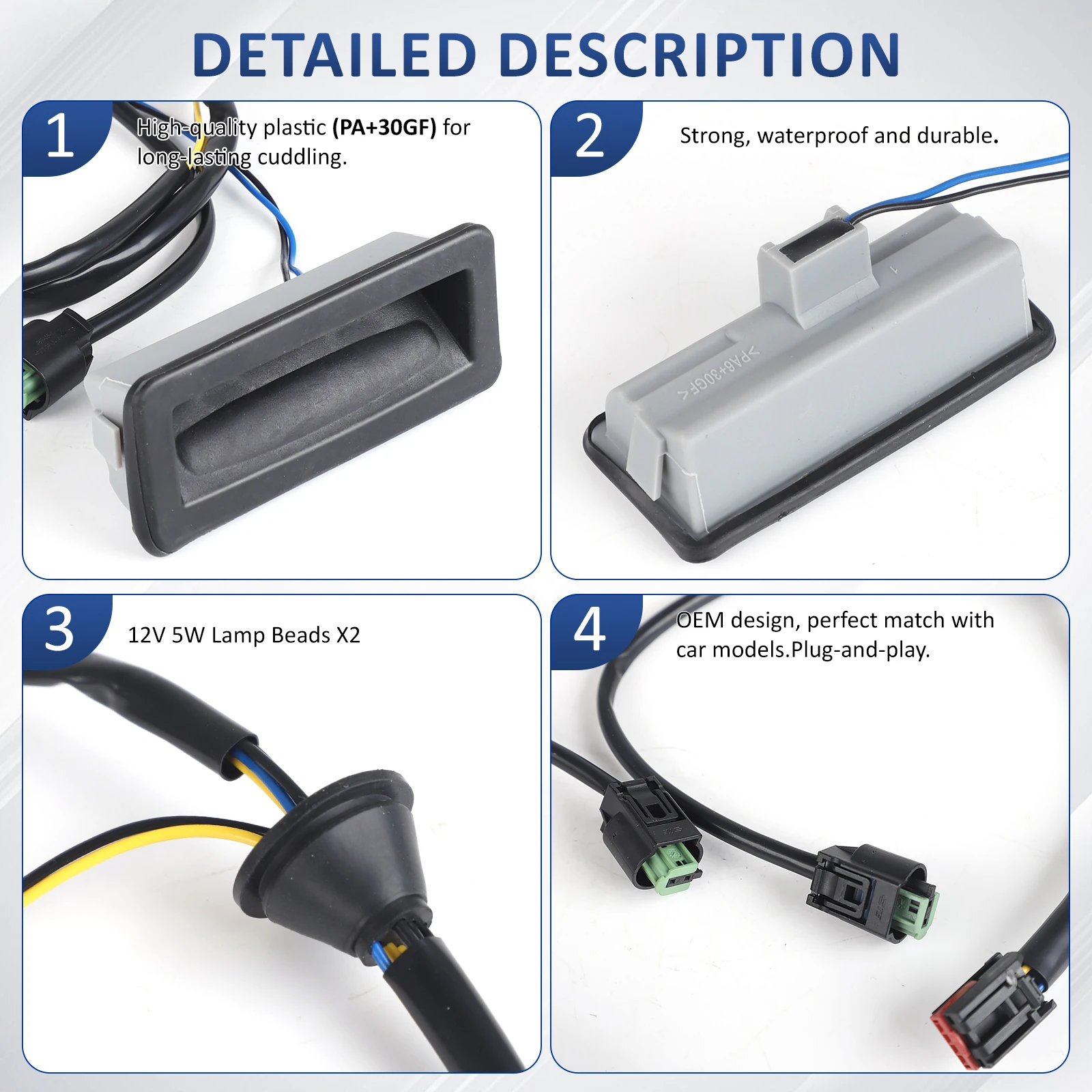 for Land Rover Freelander 2 2008-2015 Lr020997 Lr042648 Lr002219 Rear Boot Trunk Tailgate Release Handle Switch Wiring Button - Image 6