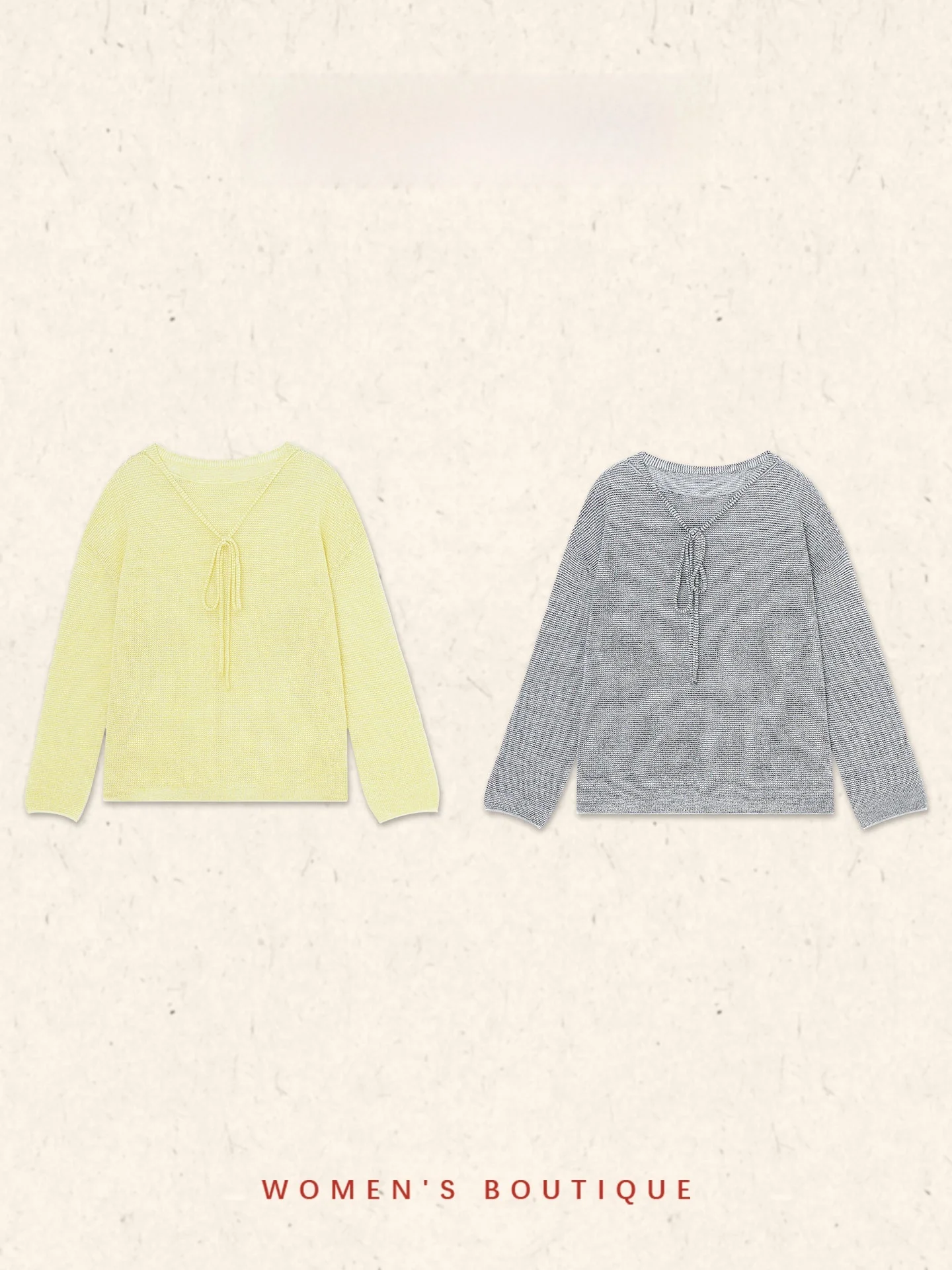 

Женский вязаный топ Tang Youyou из смесовой льняной и мериносовой шерсти с V-образным вырезом, ажурный, с поясом, свободного кроя, для весны и лета, повседневная одежда