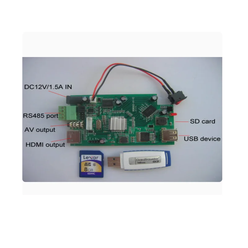 

RS485 communication serial port control media audio, video, image file programming high-definition playback decoding board