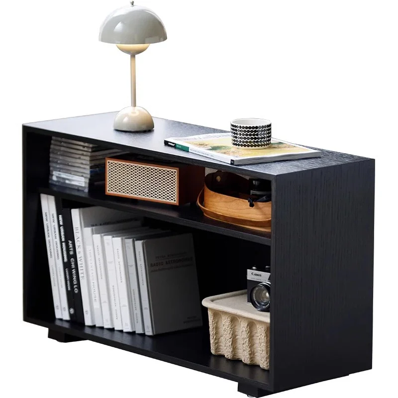 Sofa-Beistellschrank, moderner, schlichter Beistellschrank aus Massivholz, Aufbewahrungsschrank für Zeitschriften und Bücher