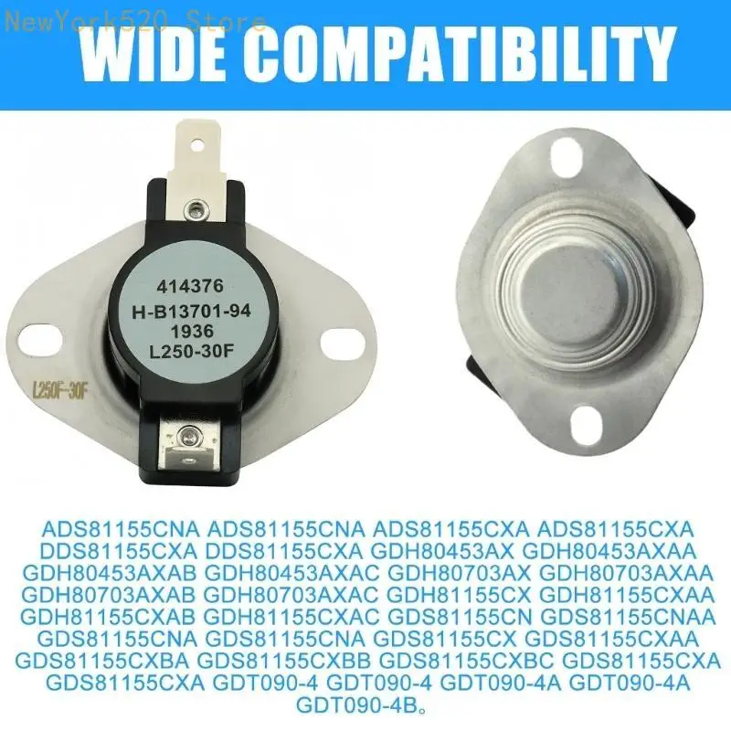 L250-30F Auto Reset Limit Switches Thermostat Parts Easy to Install N84C