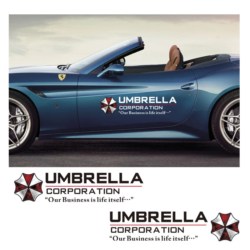 Car Colored Umbrella Corporation Styling Sticker Car Body Sticker Cool Decoration Decal 68*15cm