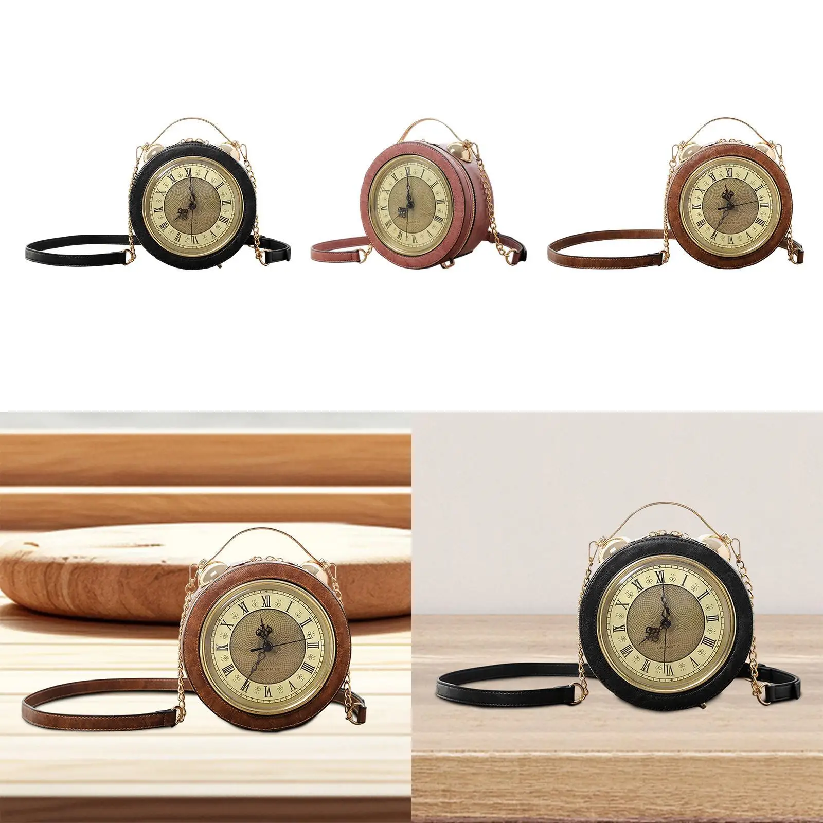 Shoulder Bag for Women Lady Clock Purse for Traveling Vacation Shopping image 3