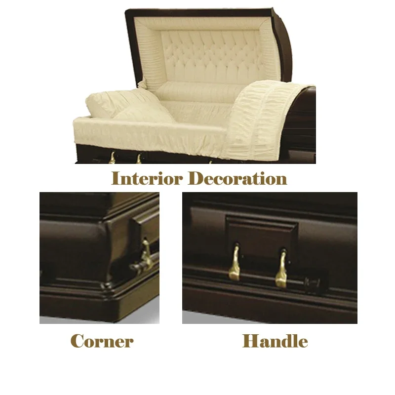 A15 Funeral supplies American solid wood coffin and casket