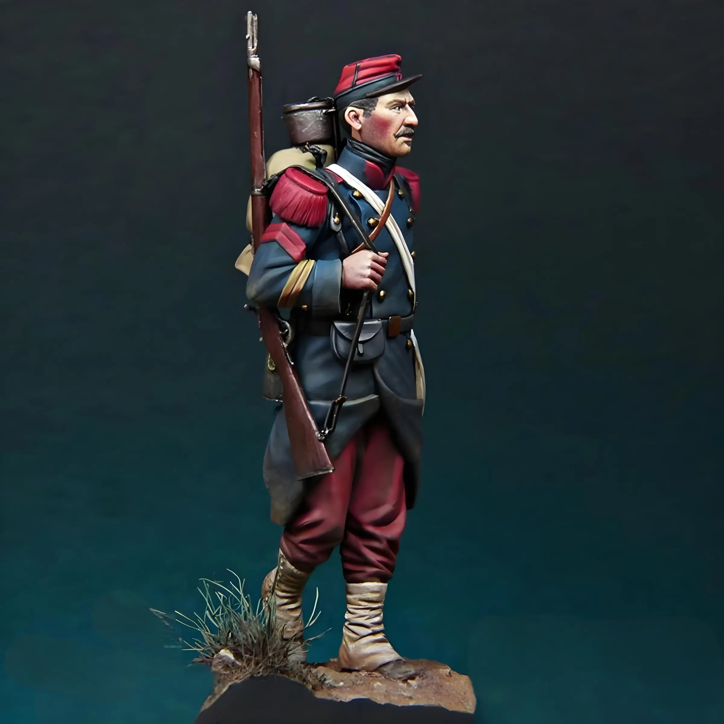 1/24 French Infantry Set GK Resin Model Character Soldier Military Theme Action Character Model Toy Soldier Unpainted Set