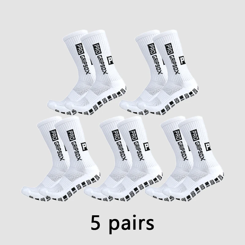 

5 Pairs PRO Grip Socks Anti Slip Football Socks for Men Women Non Slip Soccer Athletic Socks with Grips Pads for soccer