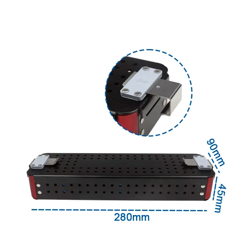 صندوق تعقيم من سبائك الألومنيوم ، صندوق تعقيم المنظار ، علبة صينية تعقيم ، أداة جراحية