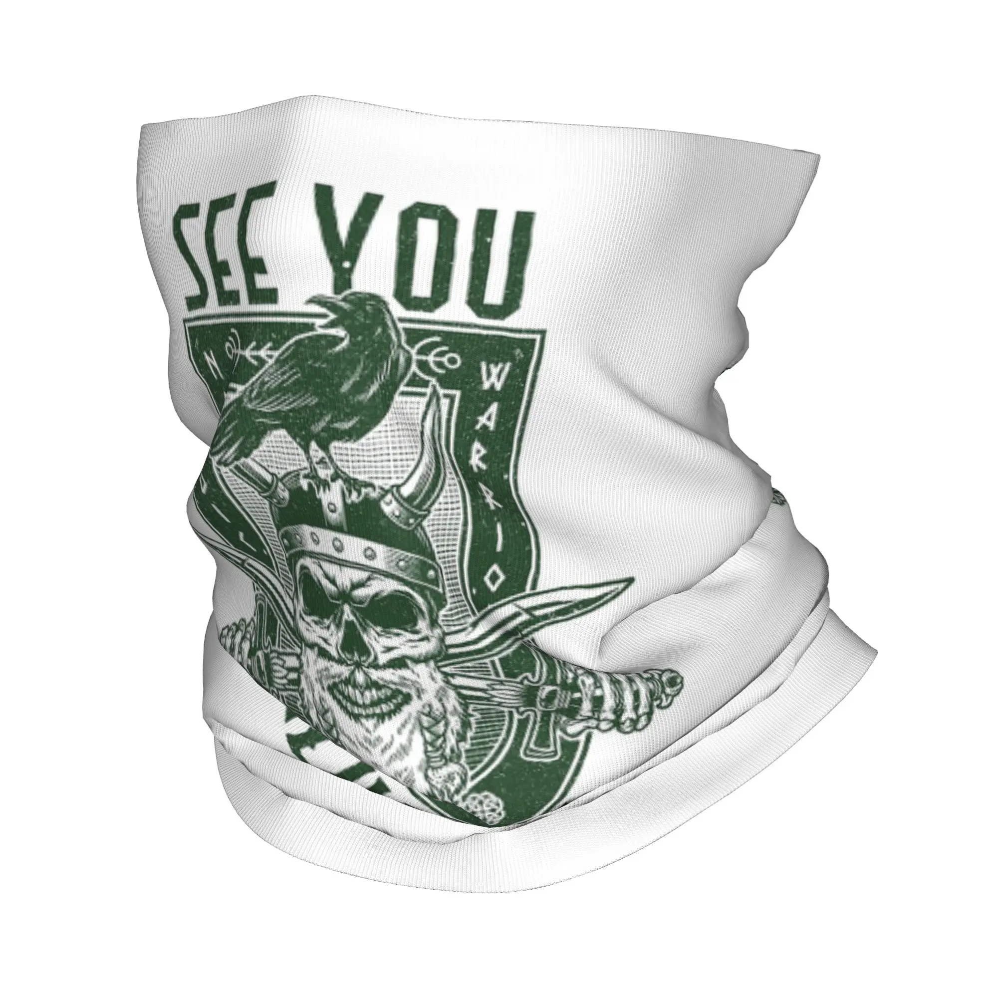 

See You In Valhalla Viking Norse Bandana Neck Cover Printed Wrap Mask Scarf Multi-use Headband Riding For Men Women Adult