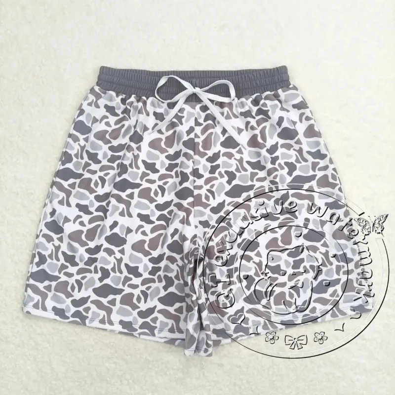 

2025 Boutique Adult Summer Swimming Underwear Brown Duck Camouflage Beach Wear Beach Shorts 3D Printed Quick Drying Mesh Shorts