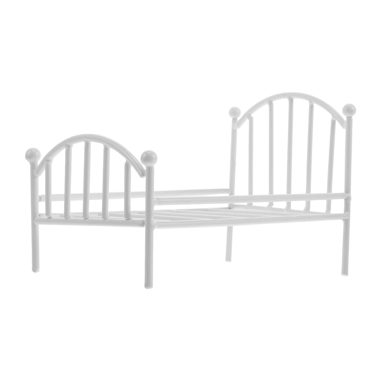 小さなベッド植木鉢スタンドドールハウスミニ家具装飾リビングルーム風景小道具鉄装飾ベッド