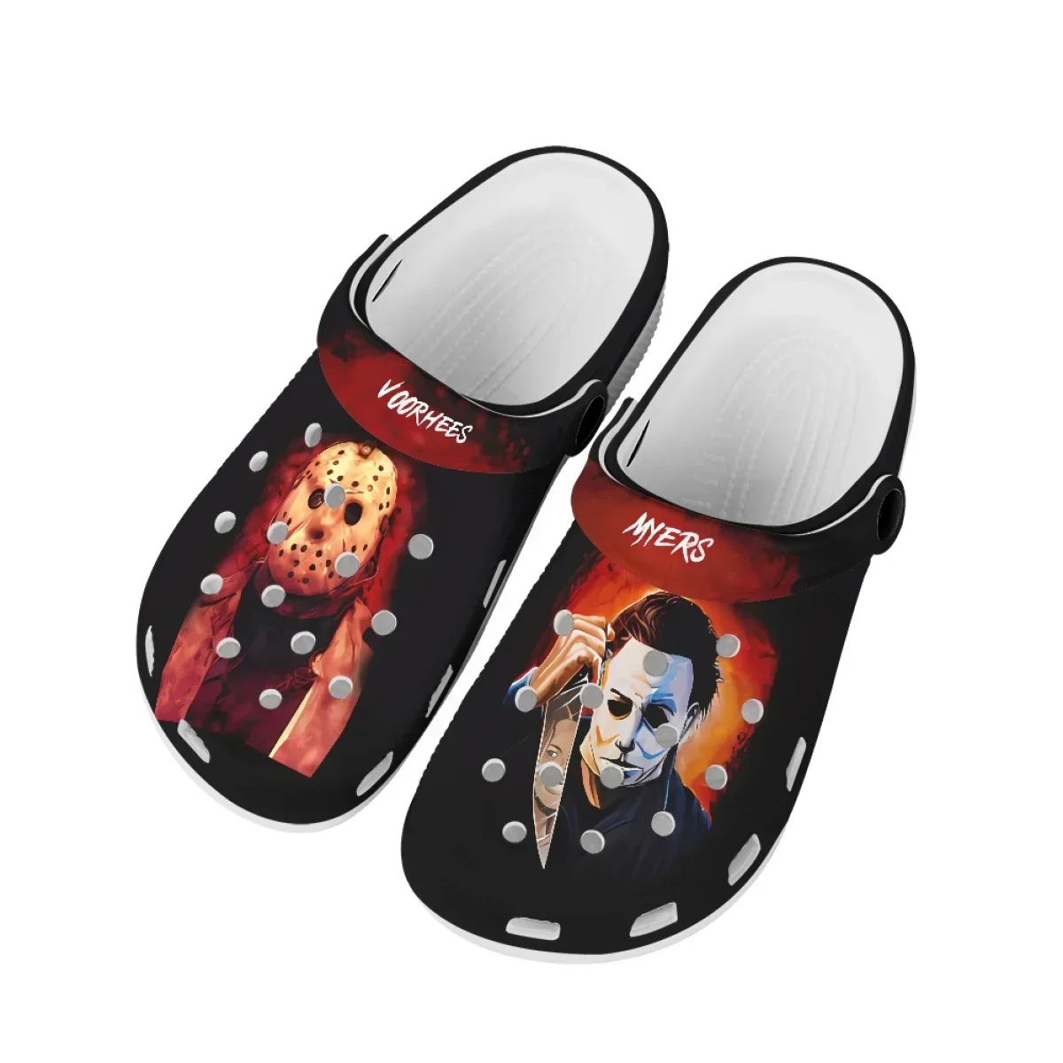 Michael Myers Print Unisex Clogs Breathable Non-Slip Sandals For Women Men Halloween Horror Movie Adults Hole Shoes