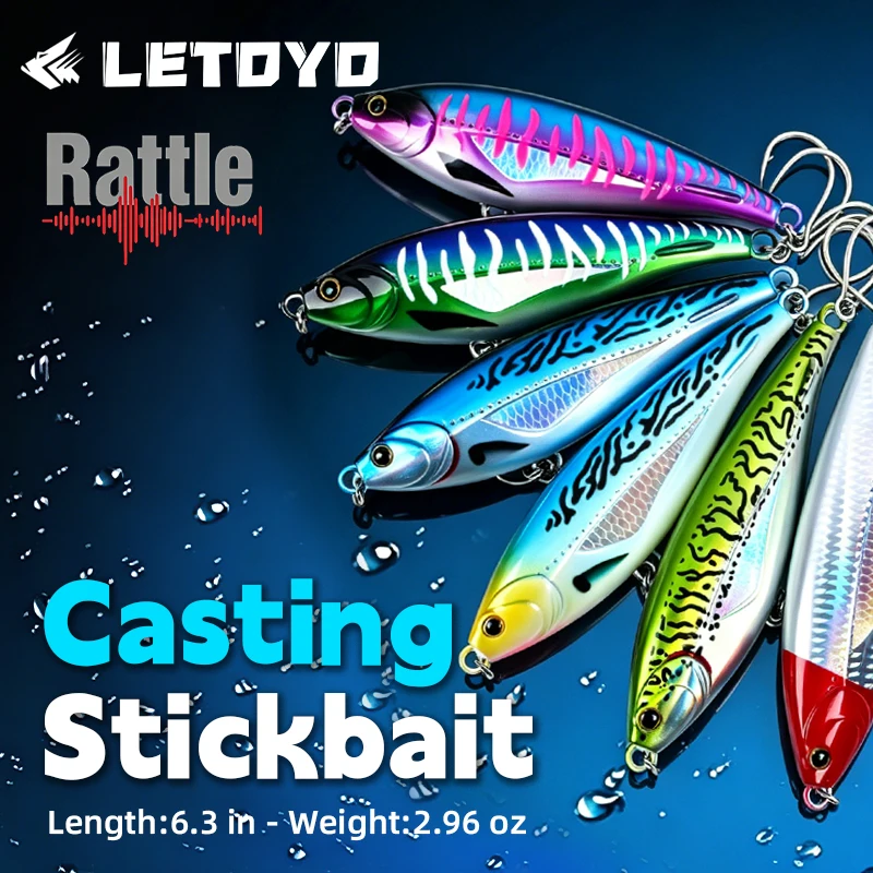 LETOYO Madscad Stickbait hundimiento lento para atún y wahoo