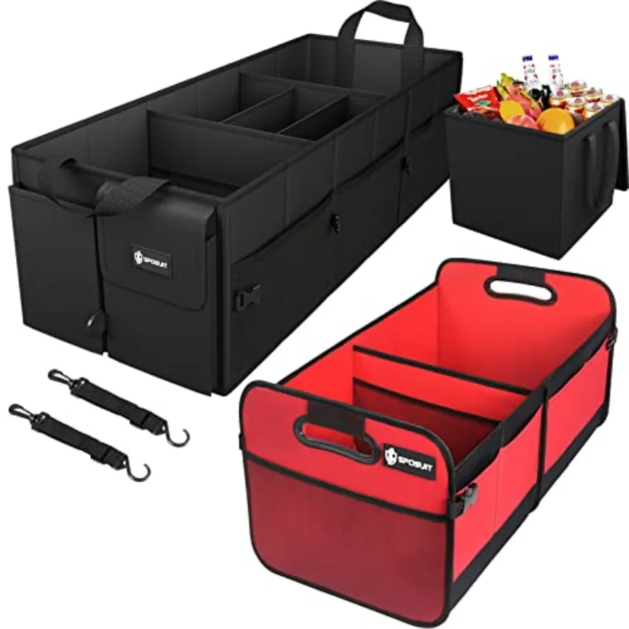 

Складной органайзер для багажника автомобиля для внедорожников и седана. Эффективное решение для управления грузовым управлением для продуктов, покупок, путешествий и D.