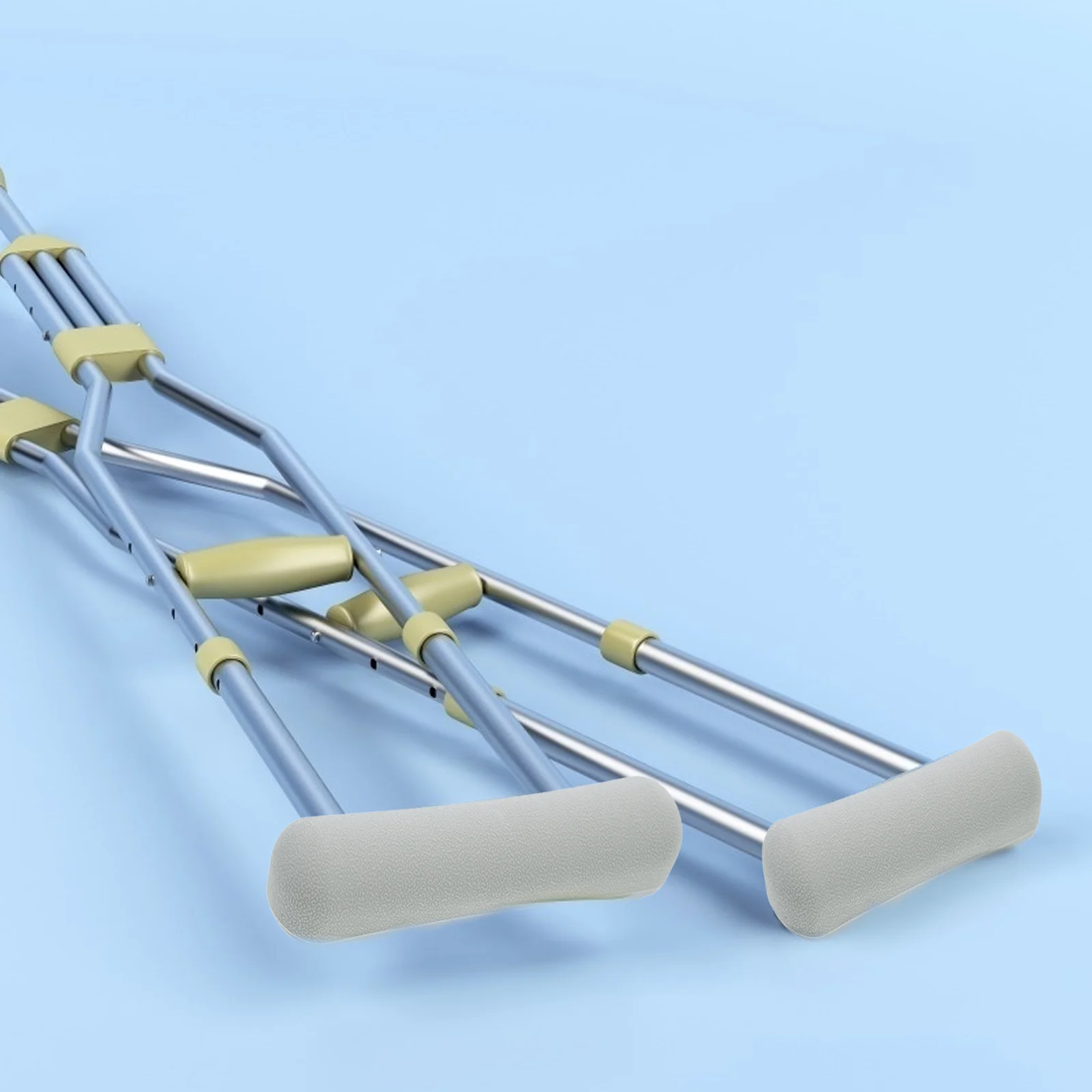 

6pcs Replacement Axillary Crutch Pad For Aluminum Crutches Durable Tpr Underarm Cushion Non-Slip Support Mat For Leg Knee Ankle