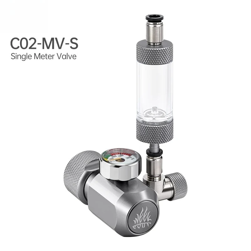 Aquarium CO2 Regulator Check Valve Bubble Counter Kit Fish Tank Accessories for CO2 Control System Reactor Cylinder