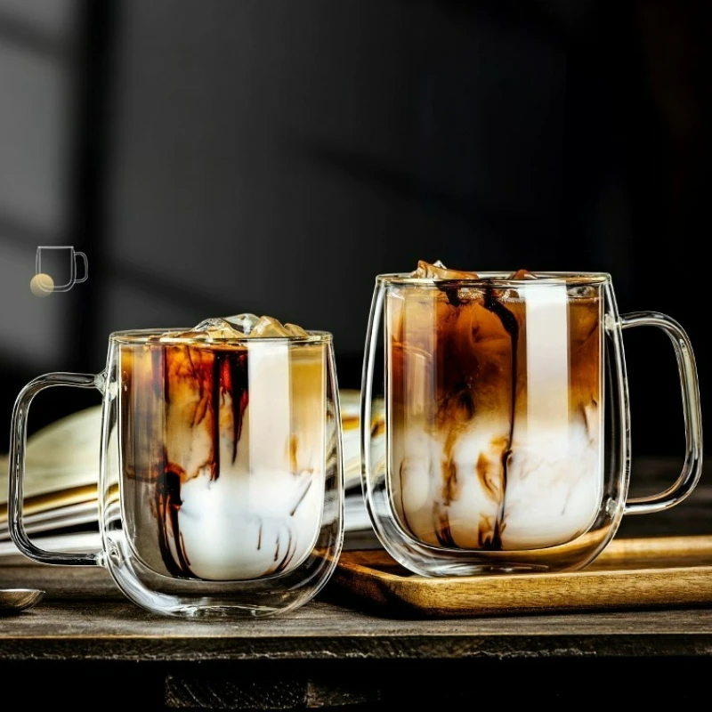 250/350ml Heat Resistant Glass Mug Double Insulated Glass Cups for Hot & Cold Coffee Milk Transparent Mug with Handle Cups Gift - Image 3