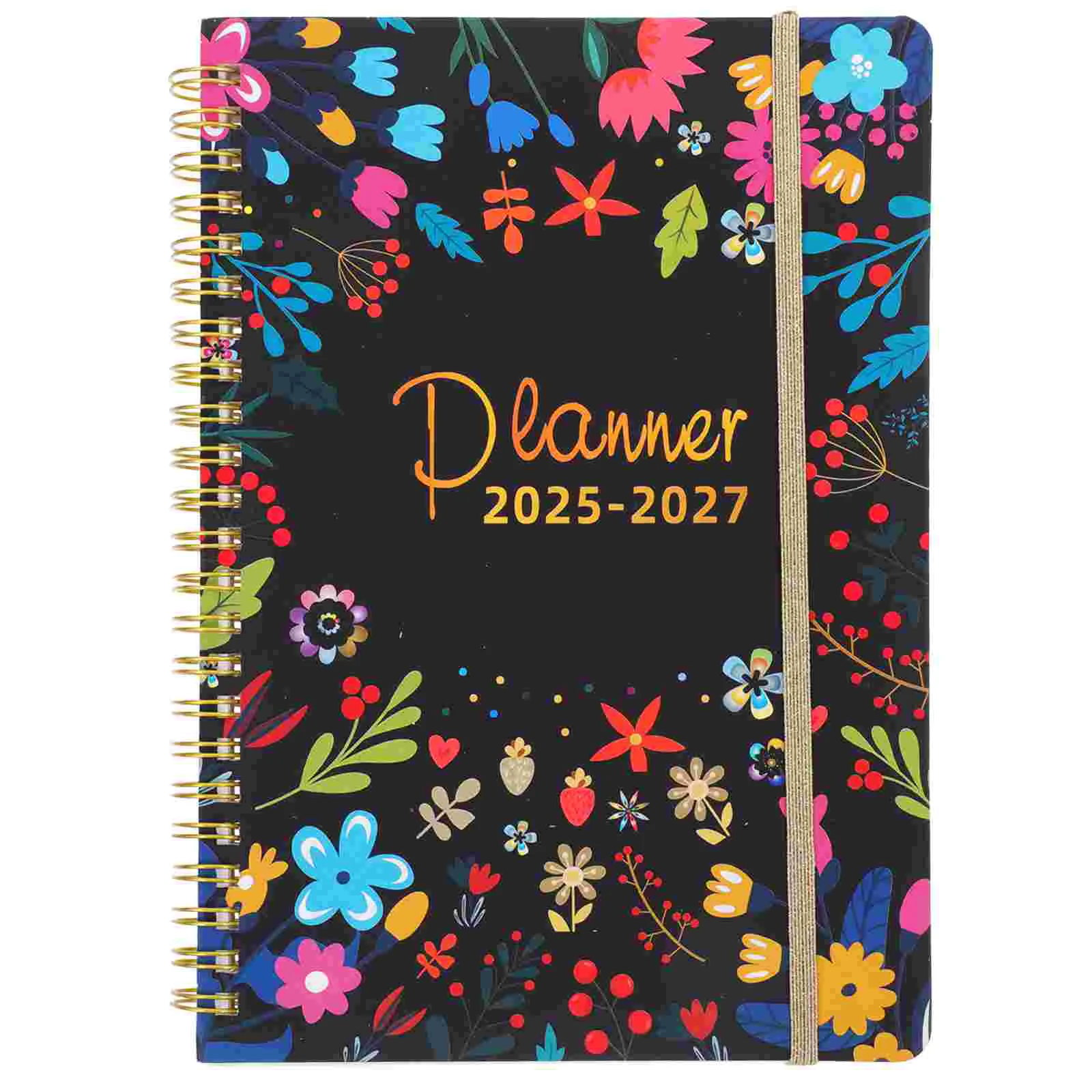 Agenda de trabajo diario, cuaderno con calendario, semanal, mensual, con fecha, Oficina de papel occidental, bonito, 2025-2027