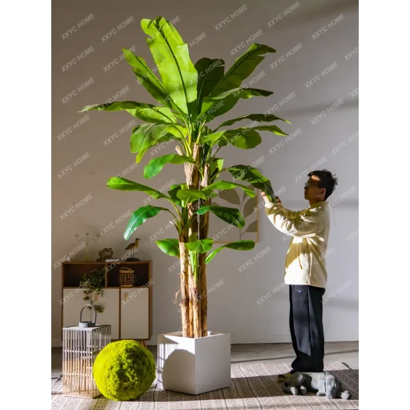 

Upgraded Simulation Banana Tree Simulation Green Plant Bionic Fake Trees Plant Indoor Living Room Landscaping Floor Ornaments