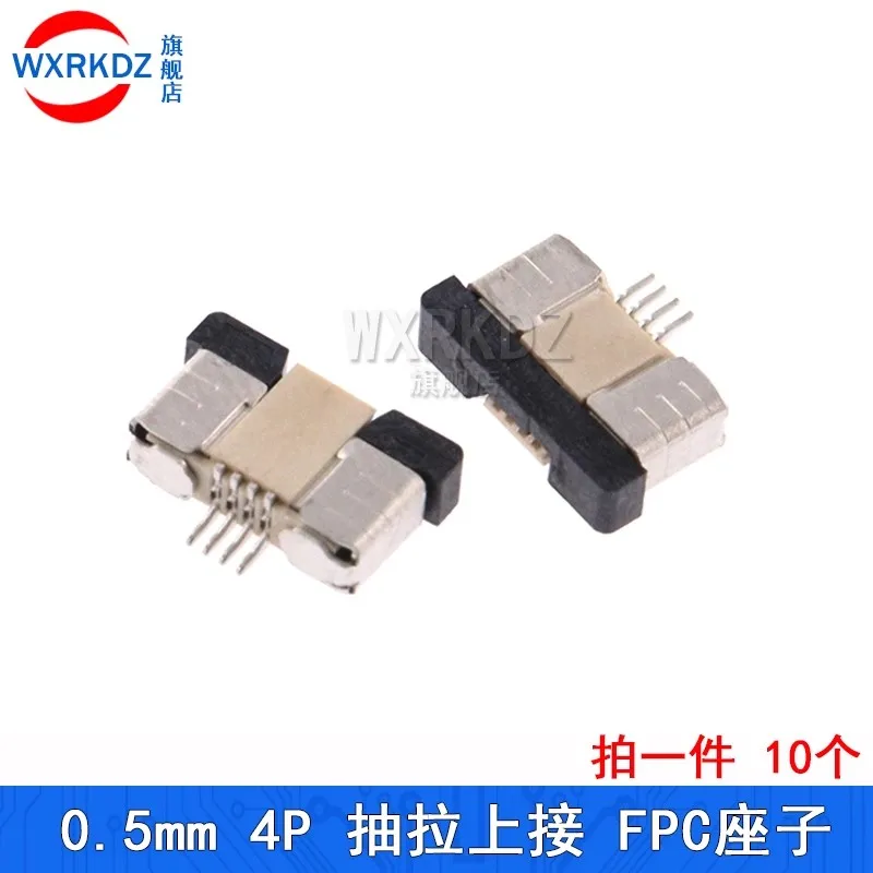 10pcs 0.5mm Pitch FPC Flat Flexible Cable FFC Connector 4P 5 6 8 9 10 12 14 16 20 22 24 30 32 34 40 45 50 60 Pin Top Contact SMT