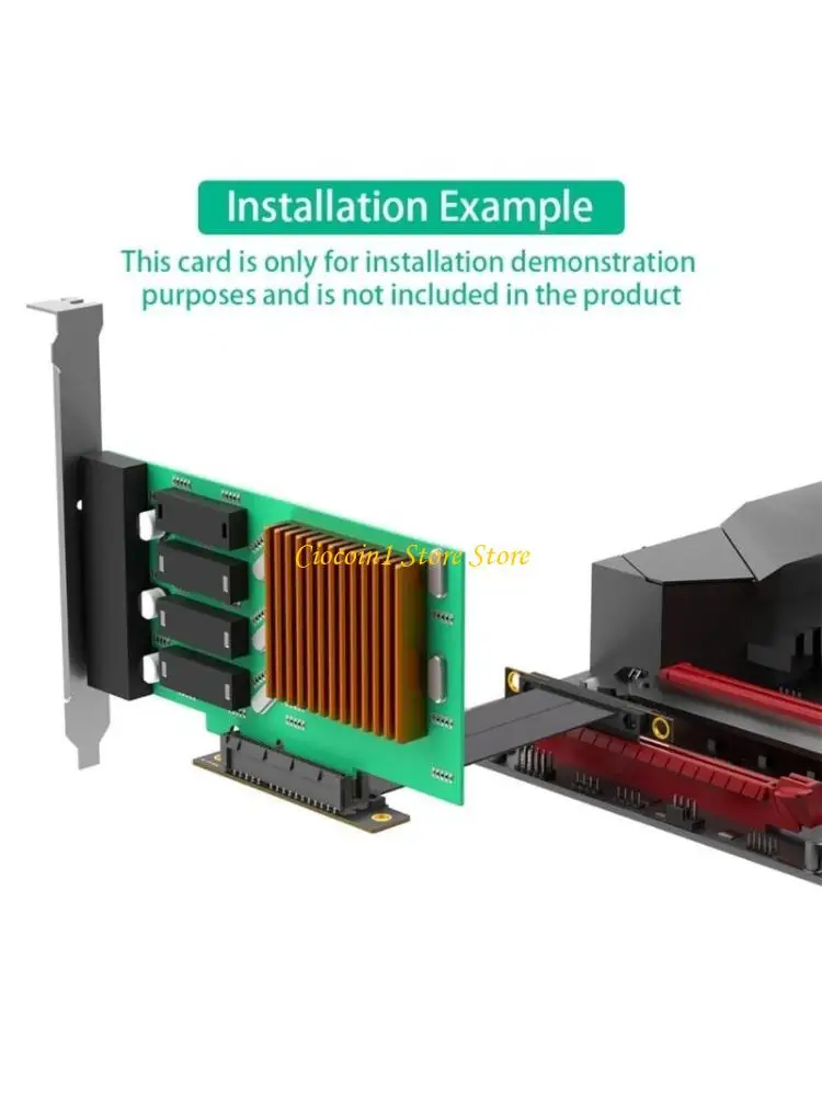 

A3PC PCIE4.0 Right Angled Extender 10CM Extension Cable For PC Connection Needs