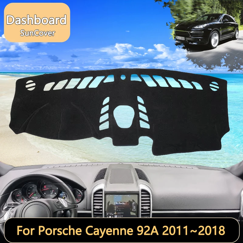 

Для Porsche Cayenne 958 MK2 E2 92A 2011 ~ 2018 автомобильный коврик для приборной панели, солнцезащитные козырьки, внутренний ковер, противоскользящие автомобильные аксессуары