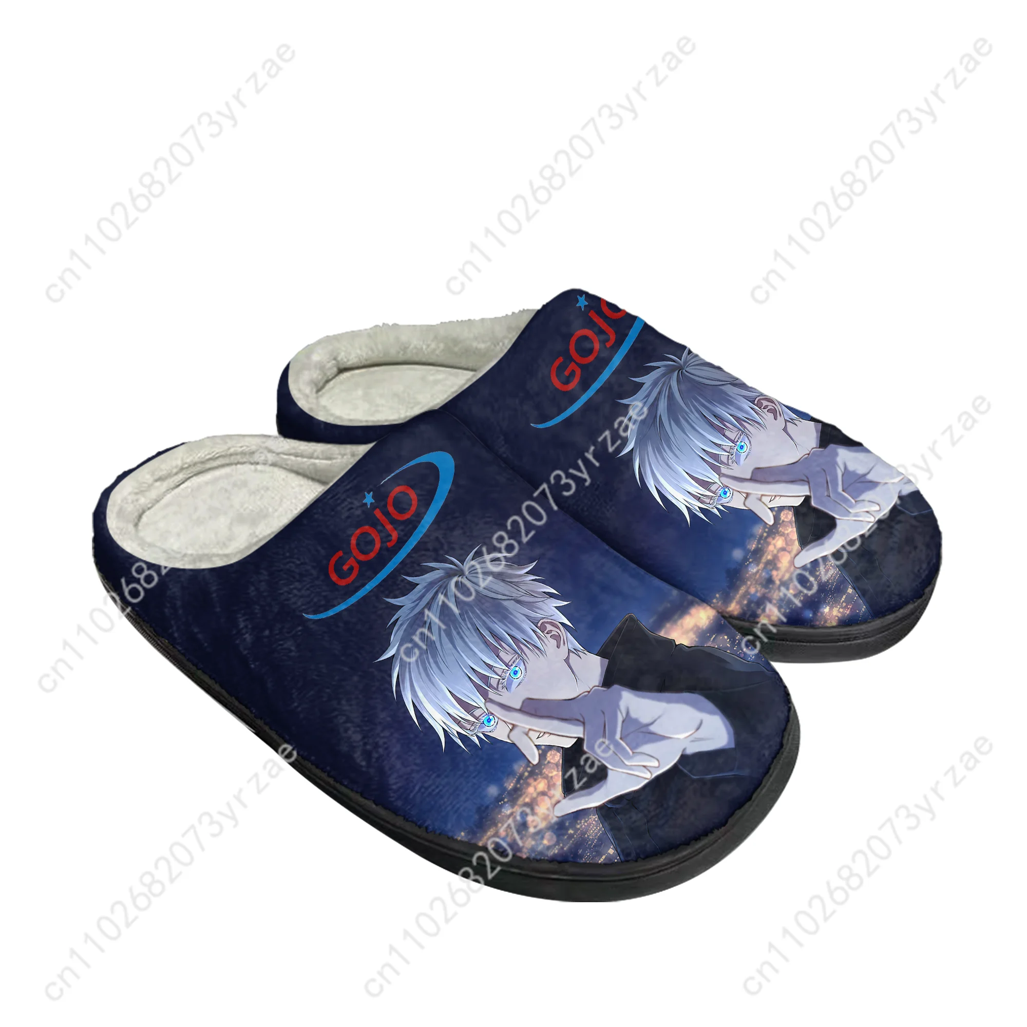 Satoru Gojo Scarpe in cotone Pantofole per la famiglia Uomo Donna Adolescenti Scarpe calde casual per interni in peluche di alta qualità Pantofola su misura
