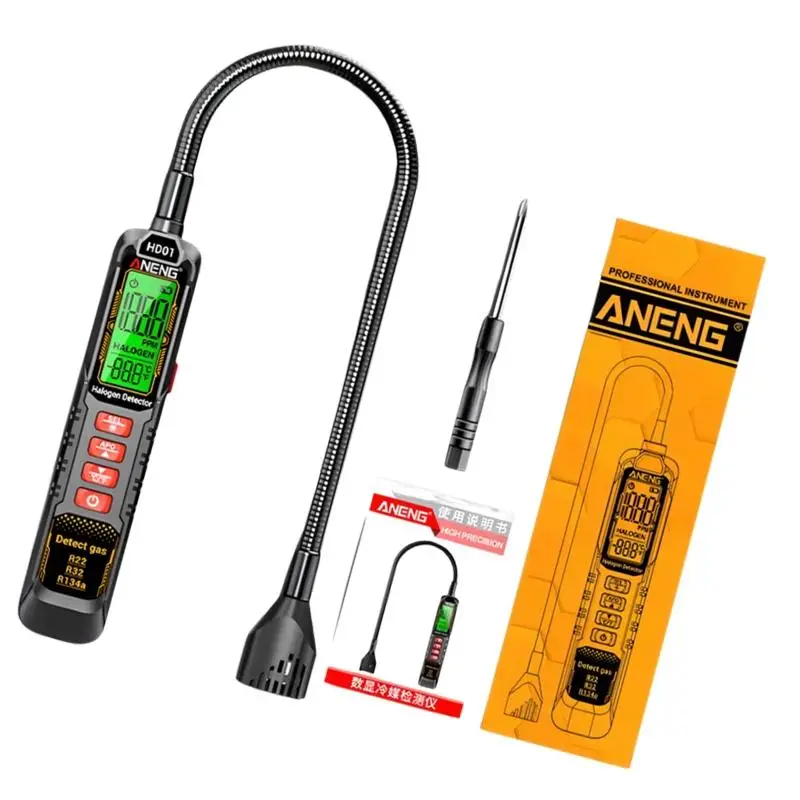 652F Accurate 1000PPM Resolution Refrigerants Leak Detector, HVAC Leak Detector