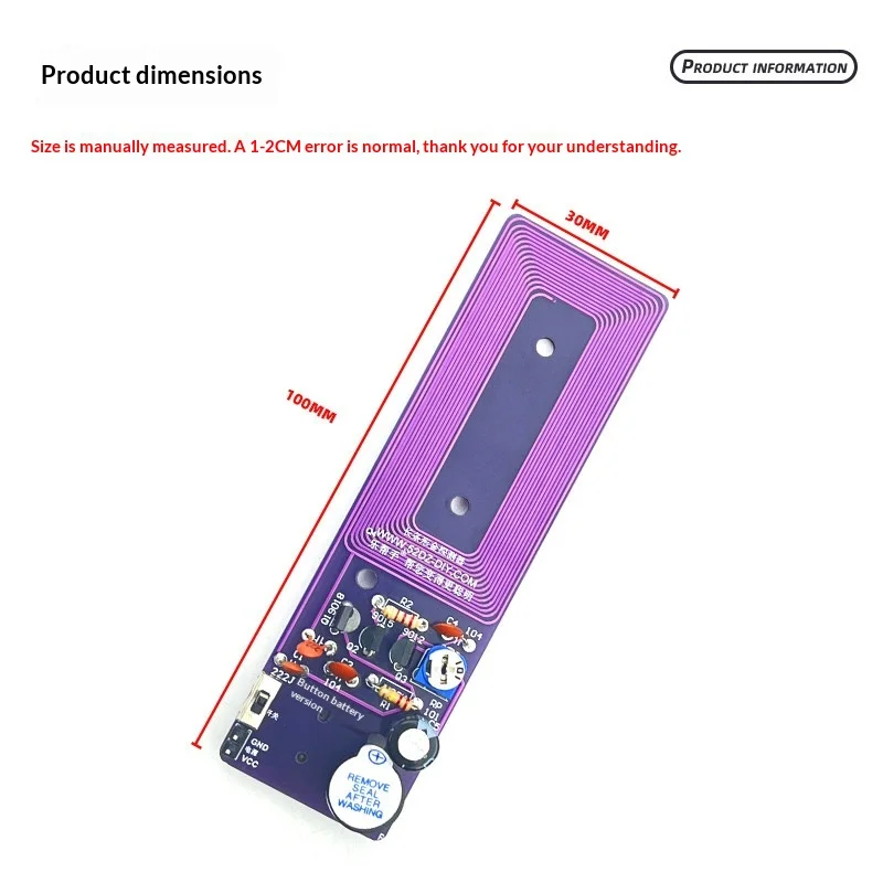 Simple metal detector electronic detector production kit, metal detection teaching and training DIY welding spare parts