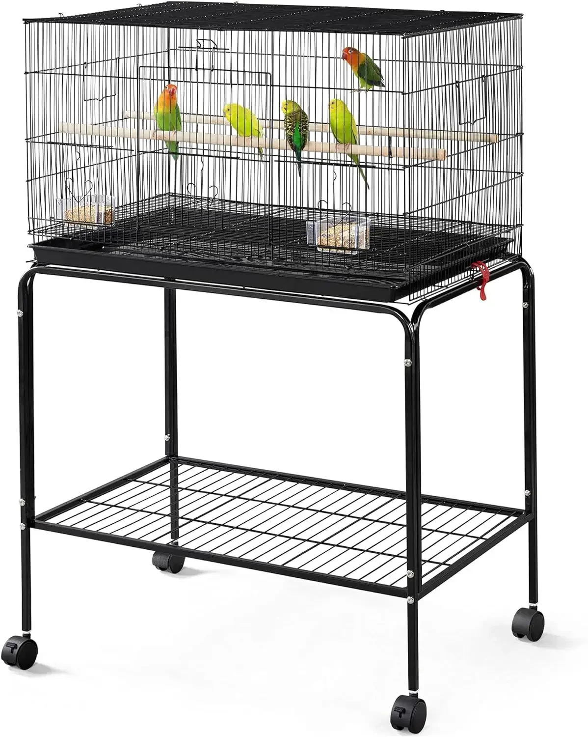 

47-inch Rolling Breeding Flight Bird Cages for Parakeets Budgies Finches Cockatiels Conures Lovebirds Canaries Parrots