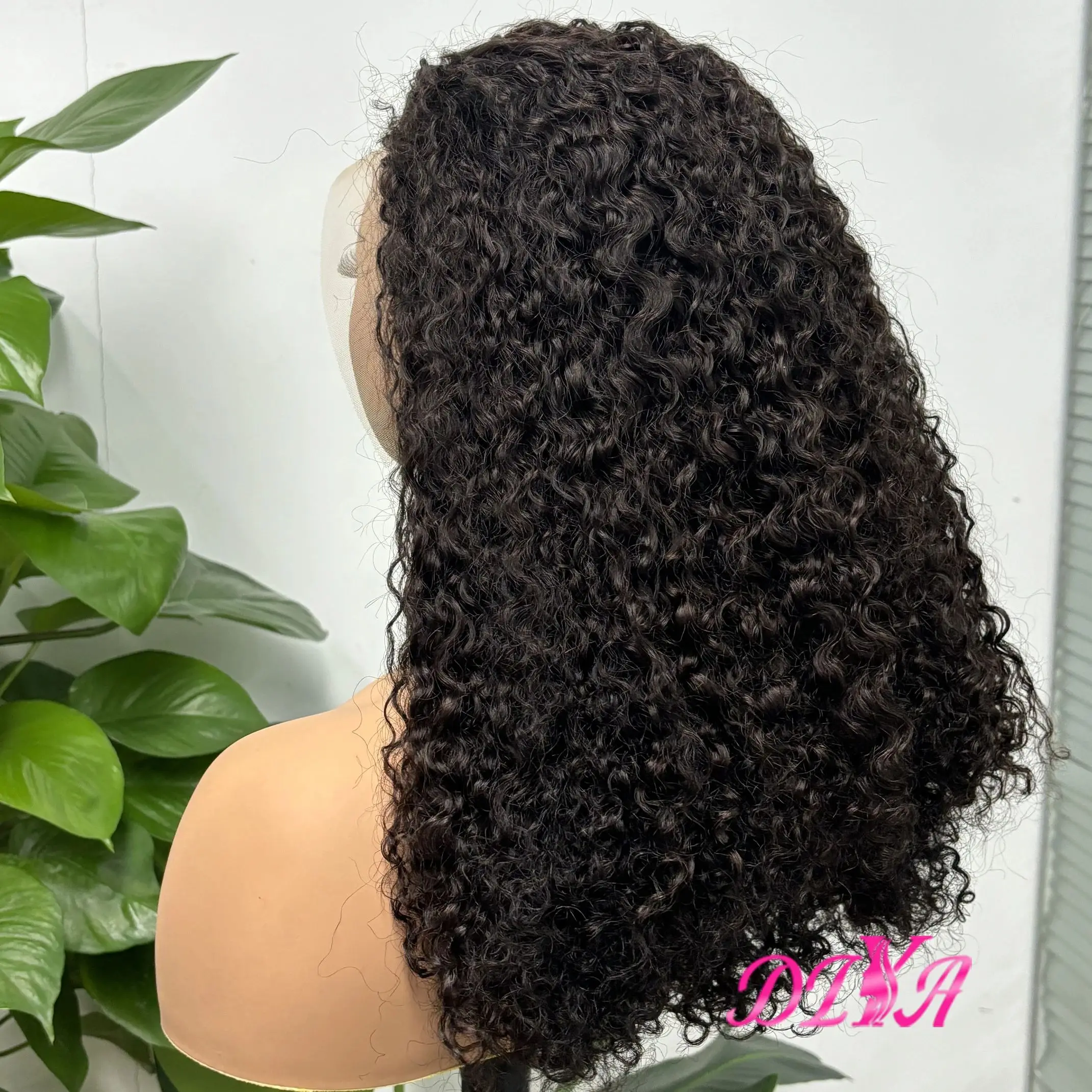 Brown Burmese Curly Human Hair Wig for Women 13x4 Lace Frontal Wig 12A Double Drawn 250% Density Bouncy Curly Wig PrePlucked