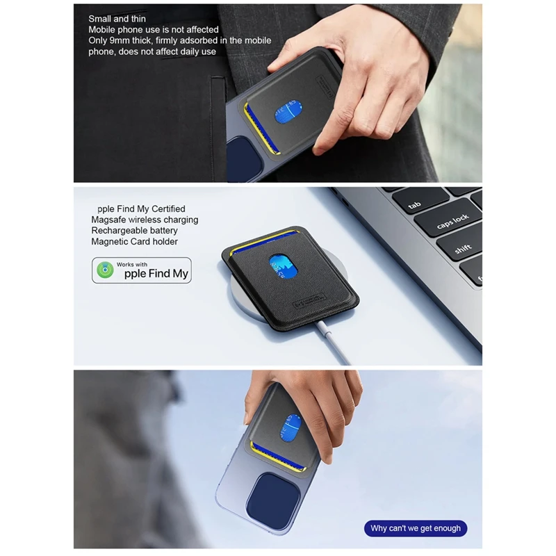 Magsafe Wallet Find My Built-In Find für iPhone 12/13/14/15/16JAS