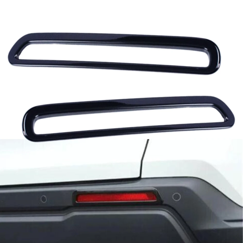 1 Pair Car Rear Fog Light Lamp Cover Trim Bezel Fit for Honda CRV 2023-2024 Black