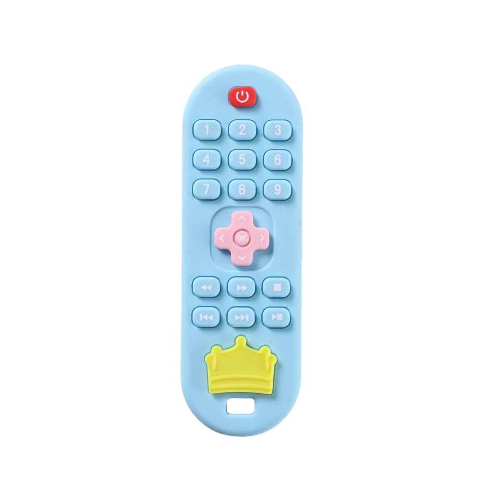 Silicone Remote Control Toy Teether para bebê, Anti Hand Eating, Teething Stick, Cartoon Toys for Children