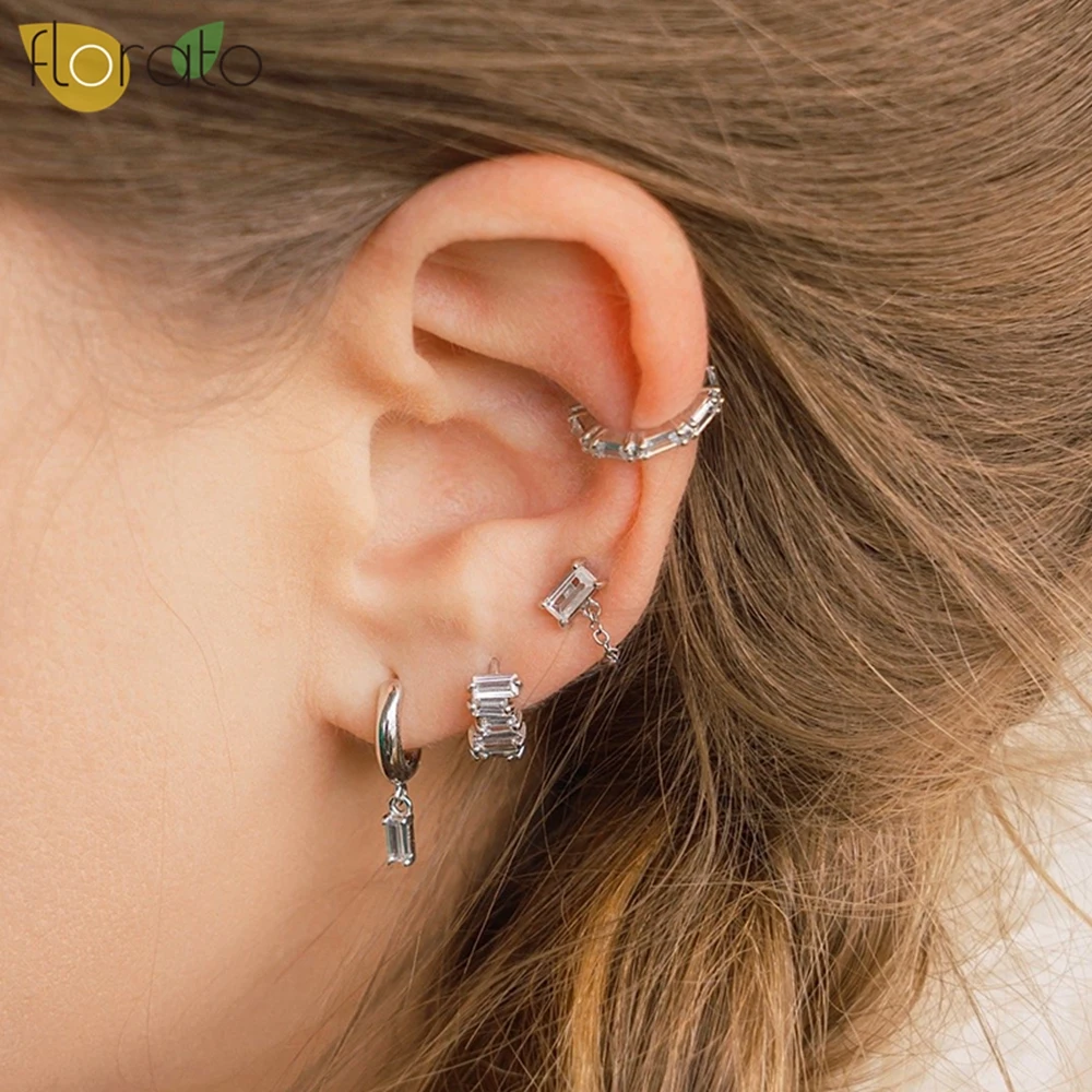 Boucles d'oreilles en argent regardé 925 pour femmes, bijoux d'oreille, série fouet, design classique avancé, Multi Zcomprend, 2024