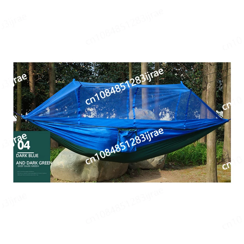 Portable Outdoor Camping Double Hammock with Mosquito Net 210t Nylon Drop Camping Swing Sleeping Bag Hanging Tent Hammock