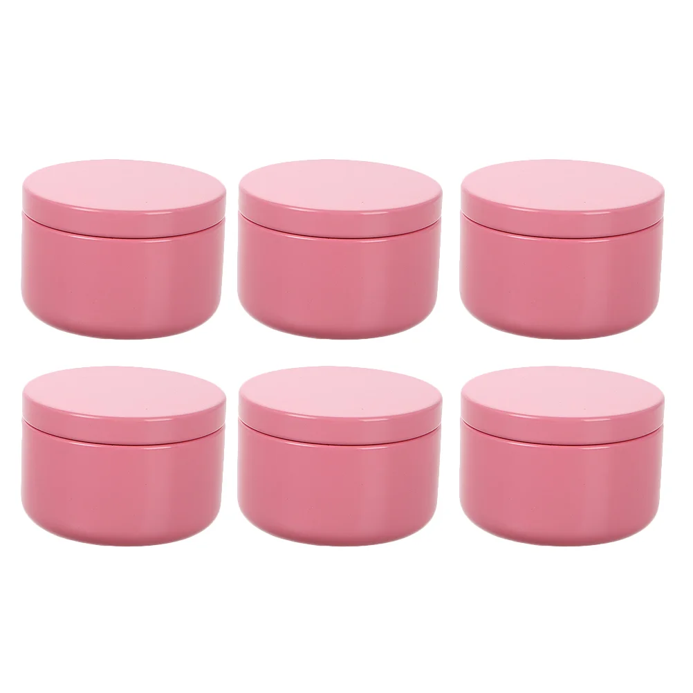 6 Pcs Essential Oil Cans Making Tins Metal Cookie Containers Jars with Lids Aluminum Empty Holder Tea Candy Storage