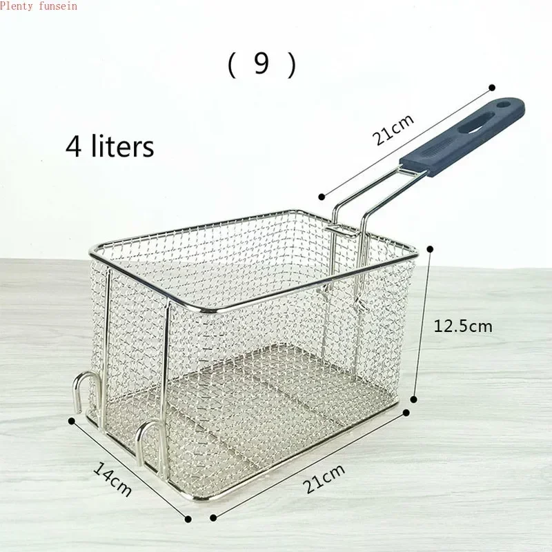 Commercial 81 stainless steel frying net diamond shaped frying basket frying pan