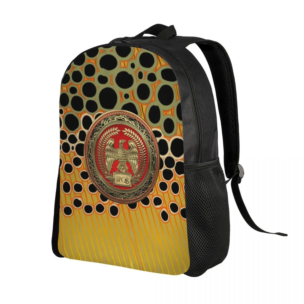 Custom Rome SPQR Gold Roman Imperial Eagle Backpacks Women Men Fashion Bookbag for School College Bags