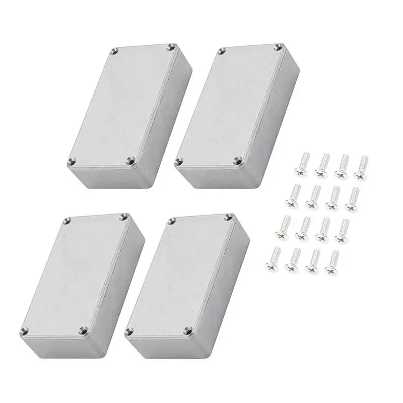 

A99I-4PCS 1590B Guitar Pedal Enclosure Aluminum Diecast Stomp Box Case Toggle Switch Box 112X61x32mm