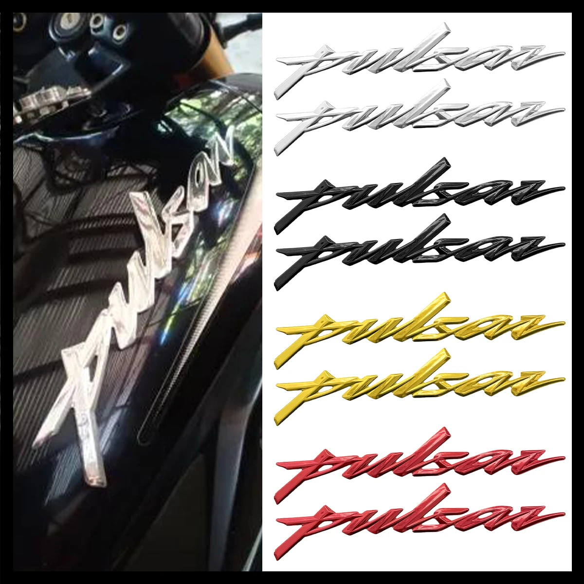 3D Emblem Decals for Bajaj Pulsar 200 Ns200 Rs200 Ns150 Ns160 Rouser Pulsar 125 135 150 160 180 Motorcycle Stickers Moto Decal