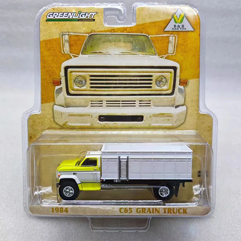 Greenlight 1:64 C65 Tandem Grain Truck Green Machine C60 Propane Truck Series Diecast Model Alloy Car Child Christmas Gift