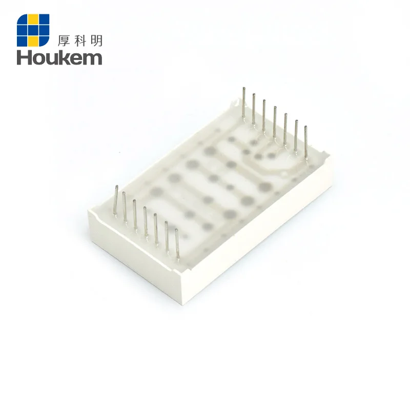 50 Uds. Módulo de HOUKEM-12057-AB led rojo de ánodo común 5x7 250326