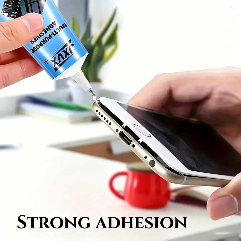 Adhesivo impermeable de alta resistencia para pantallas de teléfonos móviles JXVX, agente de unión universal para vidrios de teléfonos, herramienta de bricolaje para pegar strass y joyas con punta de taladro, 50 ml, 1-4 piezas 3