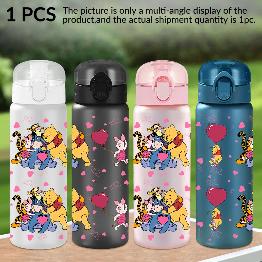 

1 шт., пластиковая бутылка для воды с рисунком Винни-Пуха, 26 унций, чашка для воды для занятий спортом на открытом воздухе, подарок на день рождения/спинную школу