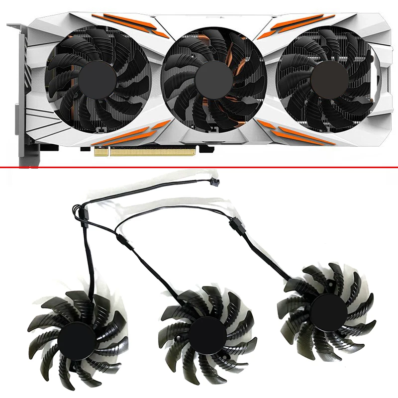 Wentylator chłodzący do sterownika Gigabyte AORUS GTX 1060 1070 1080 G1 GTX 1070Ti 1080Ti 960 980Ti wentylator karty graficznej w celu uzyskania PLD08010S12HH