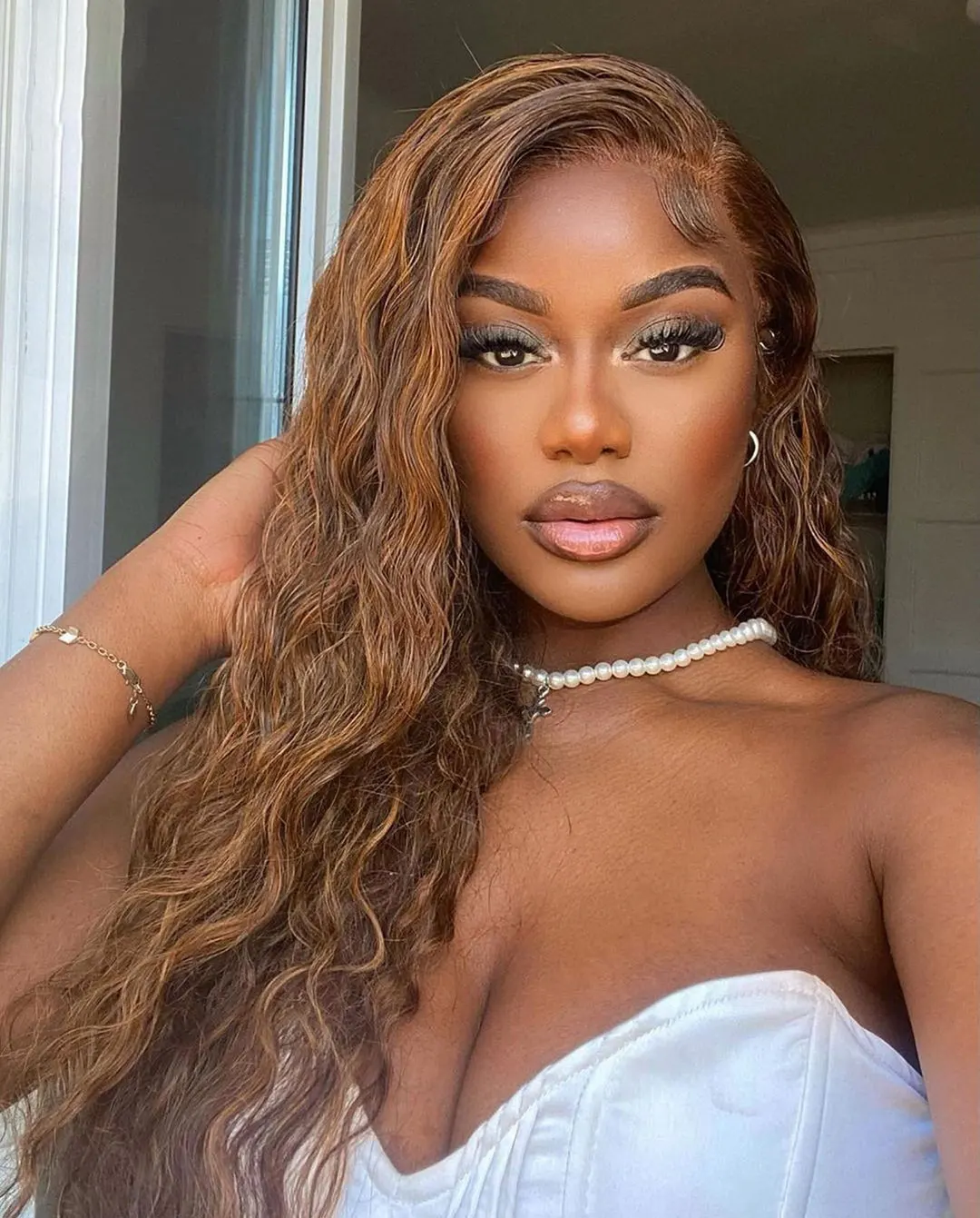 

13x6 HD Lace Highlight Wig Human Hair Wigs Glueless Curly Colored Honey Blonde 360 Front Water Wave 13x4 Deep Wave Frontal Wig