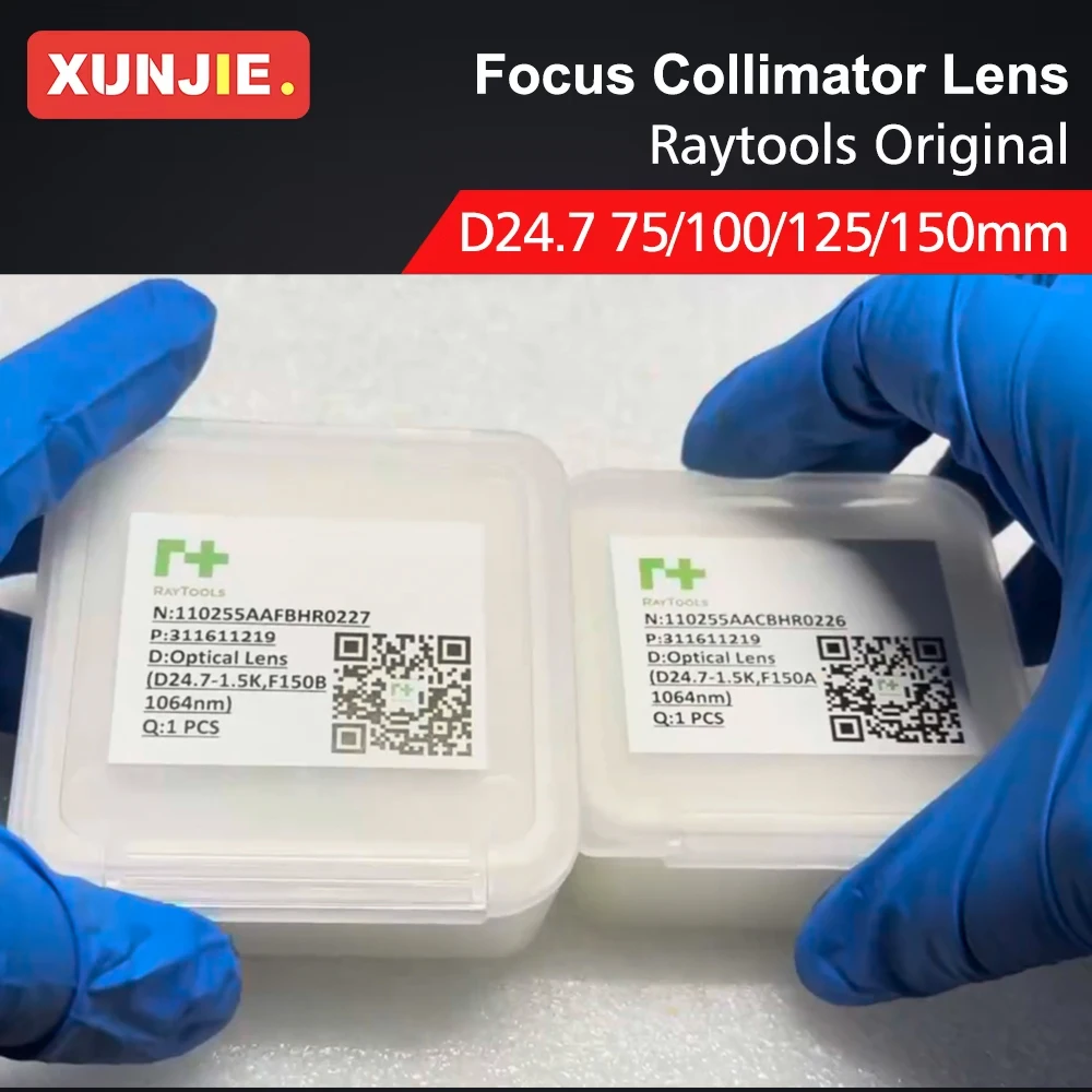 

Оригинальная коллиматорная линза Raytools для волоконного лазера D24.7мм 75/100/125/150мм для лазерной режущей головки Raytools BT200