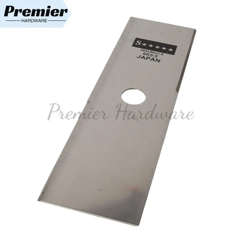 2T Rasenschneider-Ersatzklinge aus weißem Stahl – 1 gerades Freischneider-Teil für Rasenmäher